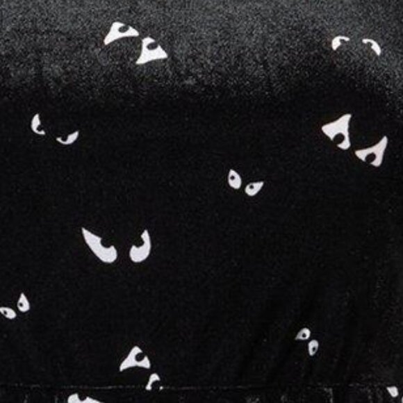 🎃NWT VINTAGE TORRID HAUNTED MANSION VELVET COLLAR DRESS - DISNEY HALLOWEEN - Picture 2 of 15